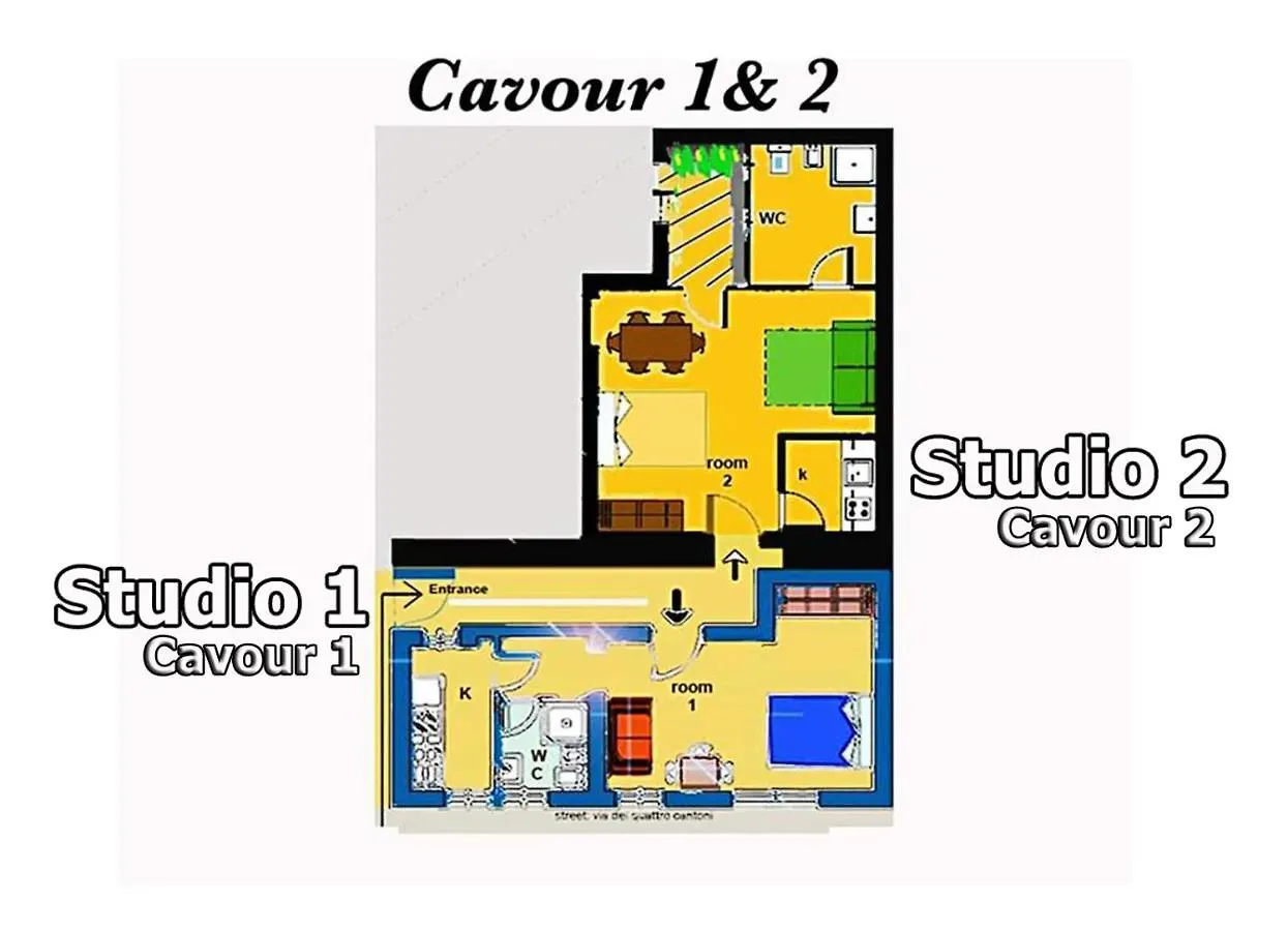 Cavour 1&2 Apartment Rome